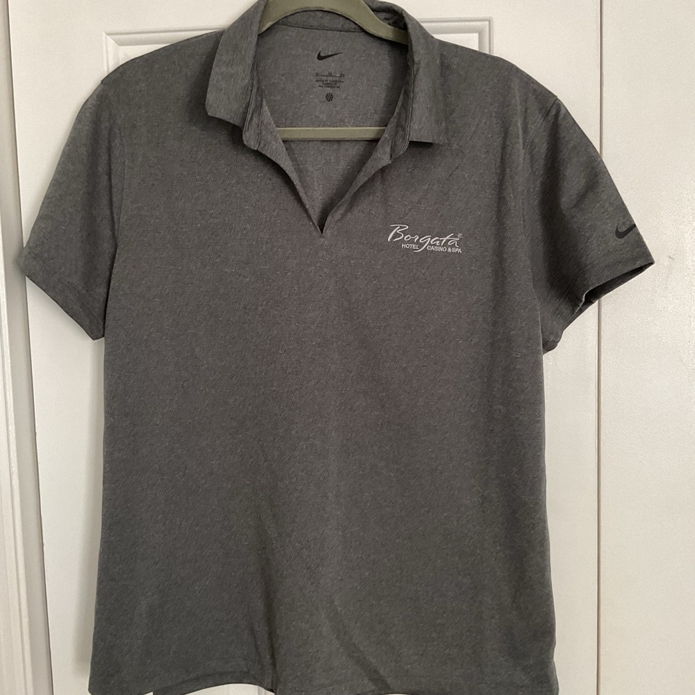 Nike Women's Golf Dark Gray Short Sleeve Polo Tee XL. NEW